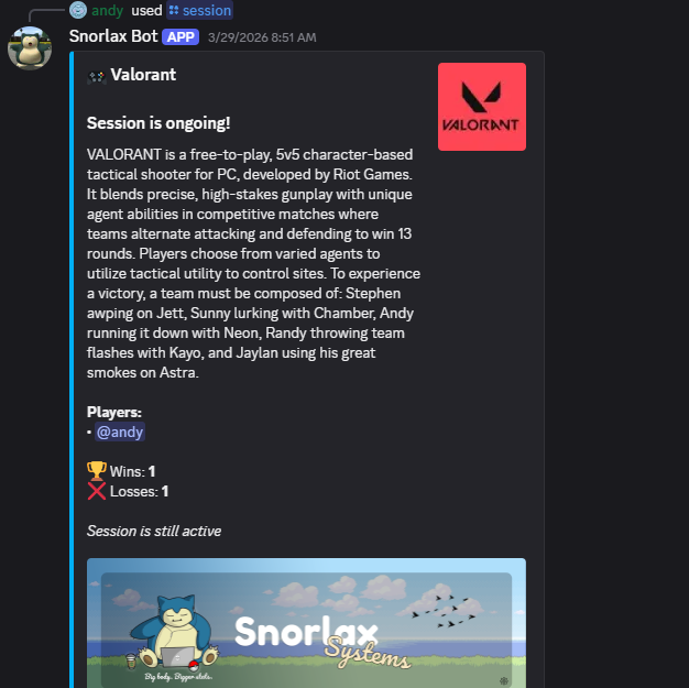Discord Game Session Analytics Bot preview